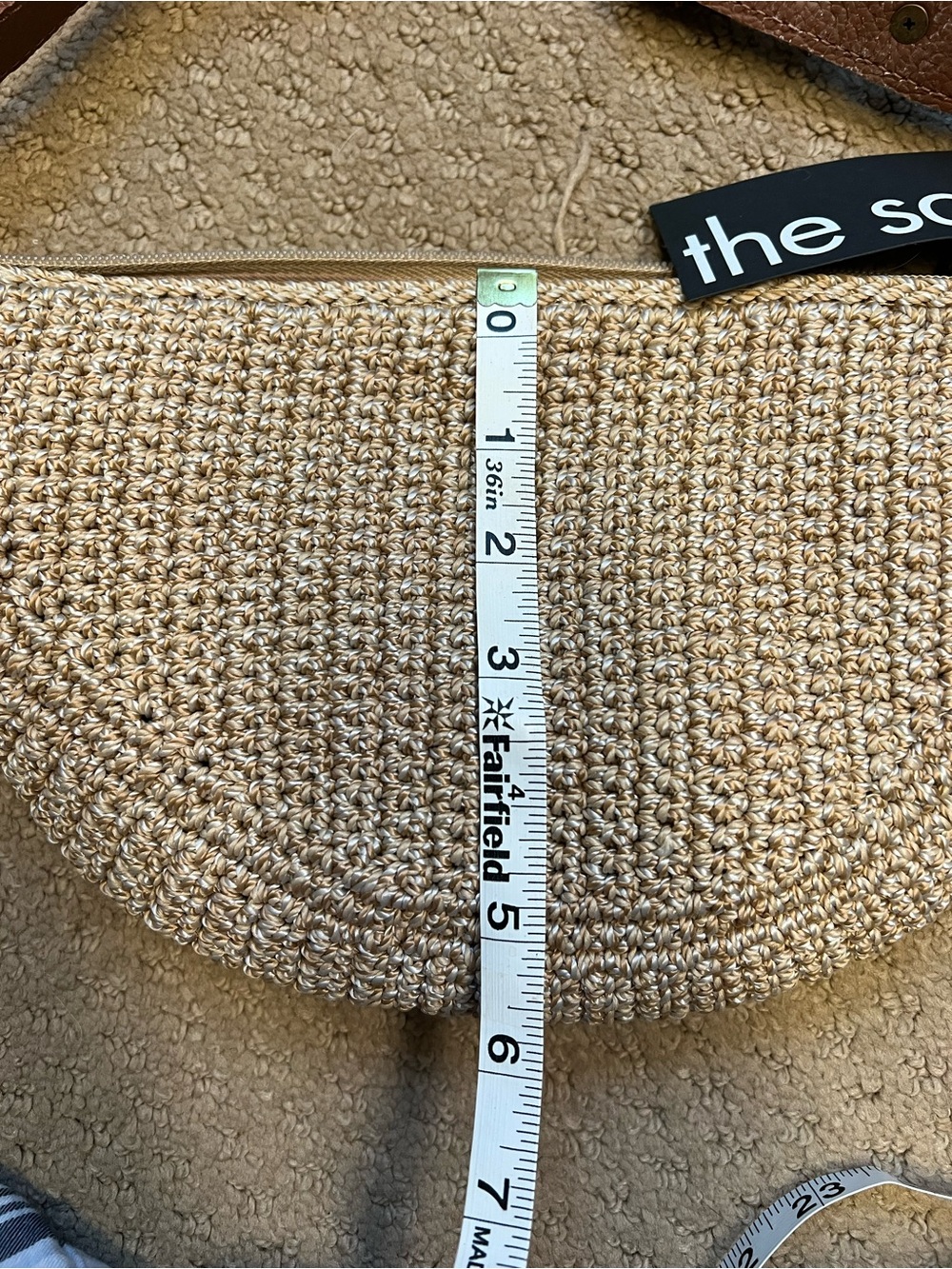 The Sak Beige Woven Crossbody with Brown Leather Strap - Picture 6 of 6